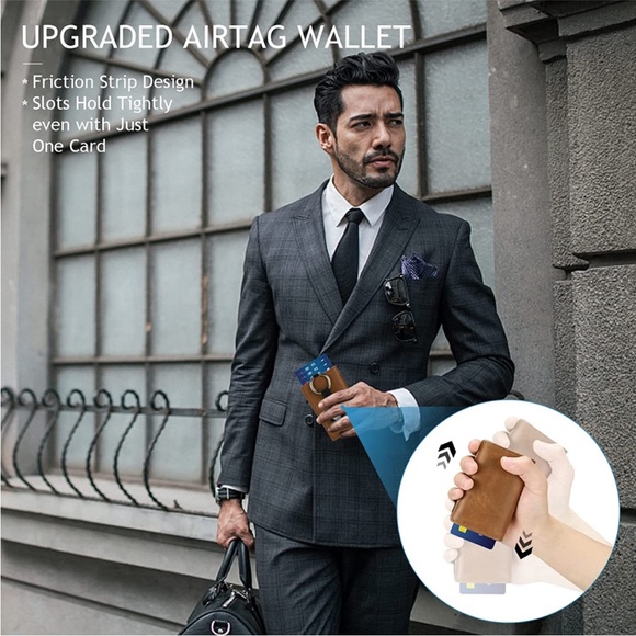 🆕 Mens AirTag Wallet with Money Clip, with Gift Box - Picture 4 of 7